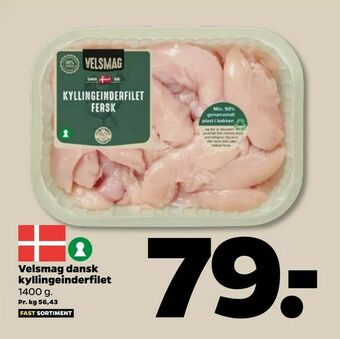 Netto Velsmag dansk kyllingeinderfilet tilbud