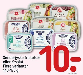 REMA 1000 Sønderjyske fristelser eller K-salat tilbud