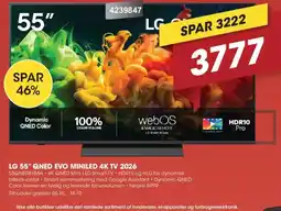 Punkt1 LG 55" QNED Evo Miniled 4K TV 2026 tilbud