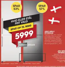 Punkt1 Asko køle-/fryseskab tilbud