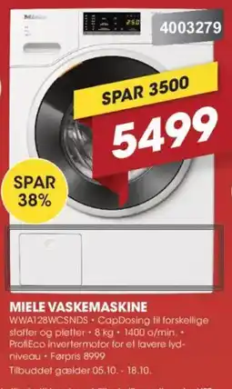 Punkt1 Miele vaskemaskine tilbud