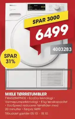 Punkt1 Miele tørretumbler tilbud