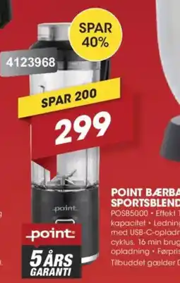Punkt1 Point bærbar sportsblender tilbud