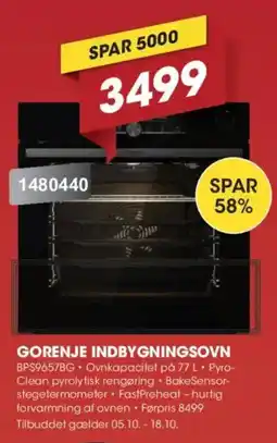 Punkt1 Gorenje indbygningsovn tilbud