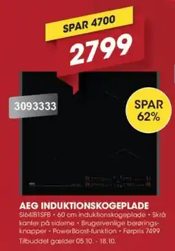 Punkt1 AEG Induktionskogeplade tilbud