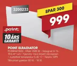 Punkt1 Point elradiator tilbud