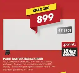 Punkt1 Point konvektionsvarmer tilbud