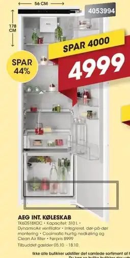 Punkt1 AEG INT. KØLESKAB tilbud