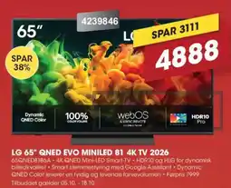 Punkt1 LG 65" QNED EVO MINILED 81 4K TV 2026 tilbud