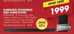 Punkt1 Samsung soundbar med subwoofer tilbud