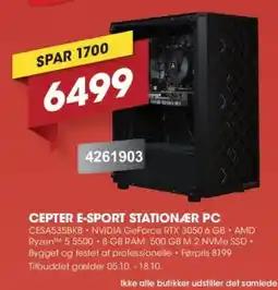 Punkt1 Cepter E-sport Stationær PC tilbud