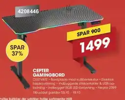 Punkt1 Cepter Gamingbord tilbud