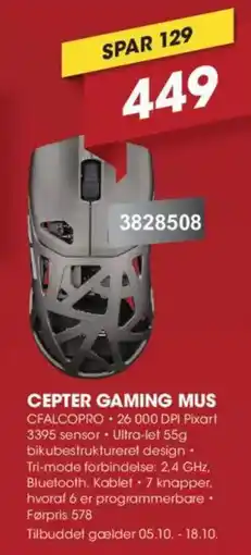 Punkt1 Cepter Gaming Mus tilbud