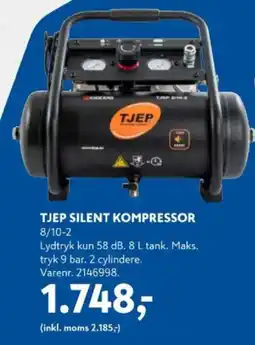 Davidsen Tjep silent kompressor 8/10-2 tilbud