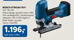 Davidsen Bosch stiksav 18 v gst 18v-125 tilbud