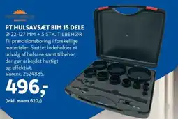 Davidsen Profil Værktøj Pt Hulsavsæt Bim 15 Dele tilbud