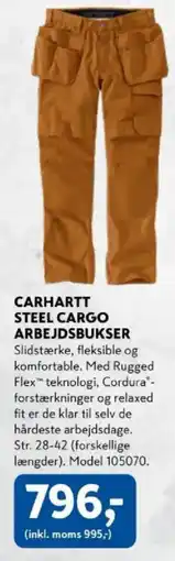Davidsen Carhartt steel cargo arbejdsbukser tilbud
