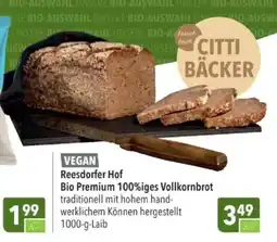 Citti Citti Bäcker Reesdorfer Hof Bio Premium 100%iges Vollkornbrot tilbud