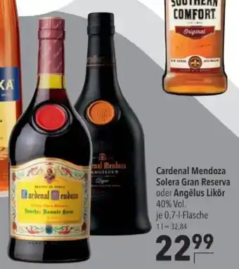 Cardenal Mendoza Solera Gran Reserva oder Angélus Likör