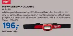 Davidsen Milwaukee pandelampe HL2-LED tilbud
