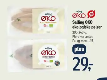 Føtex Salling ØKO økologiske pølser tilbud