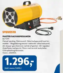Davidsen Sydvesta master gasvarmekanon blp 17m tilbud