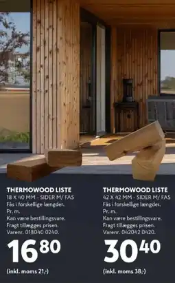 Davidsen Thermowood Liste tilbud