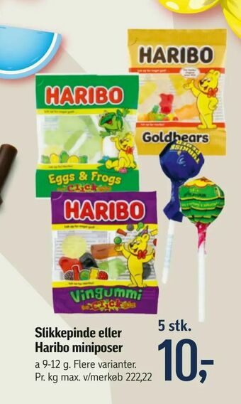 Føtex Slikkepinde eller Haribo miniposer tilbud