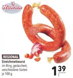 Citti Hansen Streichmettwurst tilbud