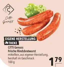 Citti Citti Genuss frische rindsbratwurst tilbud