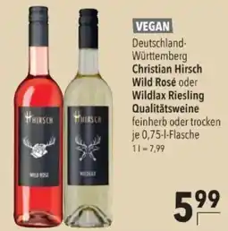 Citti Christian Hirsch Wild Rose oder Wildlax Riesling tilbud