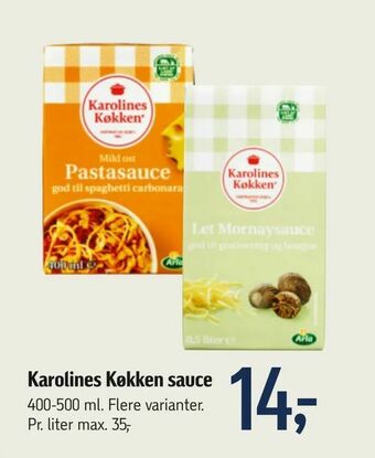 Føtex Karolines Køkken sauce tilbud