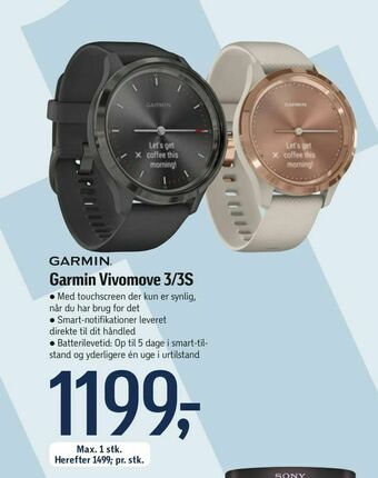 Føtex Garmin Vivomove 3/3S tilbud