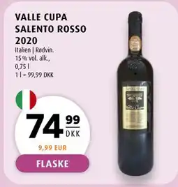 Scandinavian Park VALLE CUPA SALENTO ROSSO 2020 tilbud