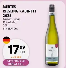 Scandinavian Park MERTES RIESLING KABINETT 2025 tilbud
