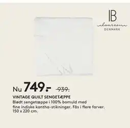 SENG VINTAGE QUILT SENGETÆPPE tilbud
