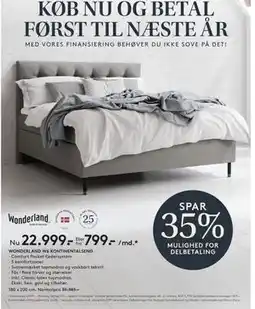 SENG WONDERLAND W6 KONTINENTALSENG tilbud