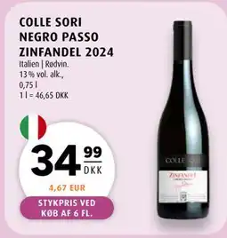 Scandinavian Park COLLE SORI NEGRO PASSO ZINFANDEL 2024 tilbud