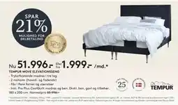 SENG TEMPUR MOVE ELEVATIONSSENG tilbud