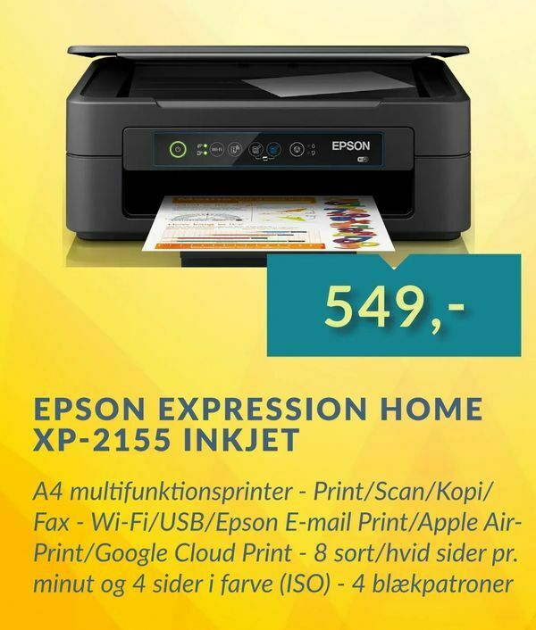 Epson expression home xp2155 inkjet tilbud hos Tjdata
