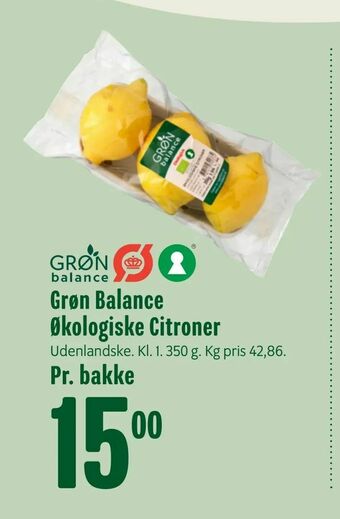 Min Købmand Grøn Balance Økologiske Citroner tilbud