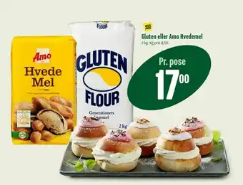 Min Købmand Gluten eller Amo Hvedemel tilbud