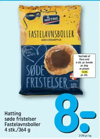 Hatting søde fristelser Fastelavnsboller 4 stk./364 g