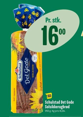 Min Købmand Schulstad Det Gode Solsikkerugbrød tilbud