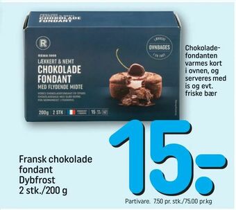 REMA 1000 Fransk chokolade fondant tilbud