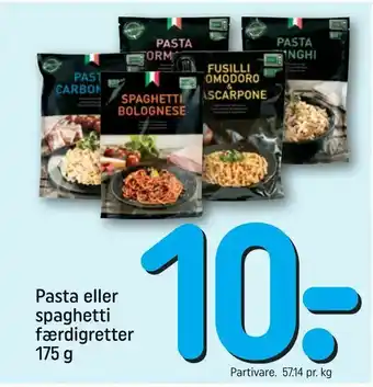 REMA 1000 Pasta eller spaghetti færdigretter tilbud