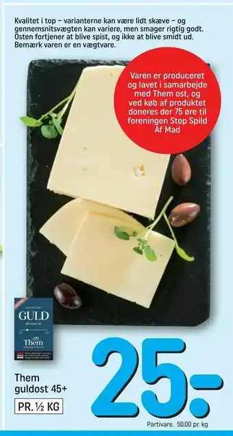 REMA 1000 Them guldost 45+ tilbud
