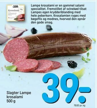 REMA 1000 Slagter Lampe krosalami tilbud
