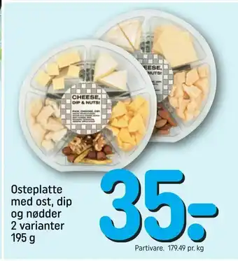 REMA 1000 Osteplatte med ost, dip og nødder tilbud