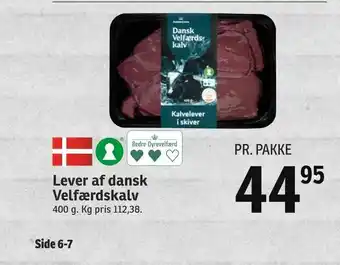 SPAR Lever af dansk Velfærdskalv tilbud